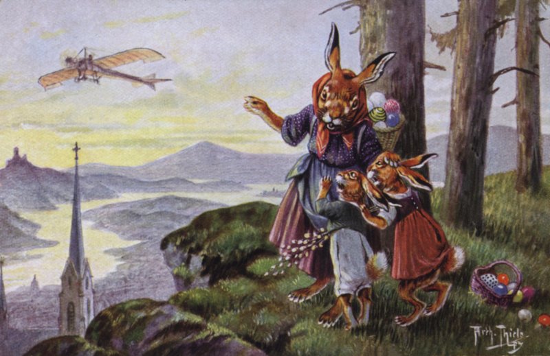 Conigli che discutono di un aeroplano da Carl Robert Arthur Thiele