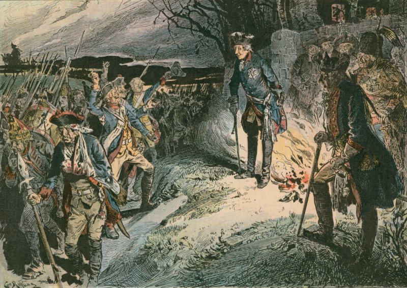 Federico il Grande dopo la sconfitta alla Battaglia di Hochkirch (1758) da Carl Rohling