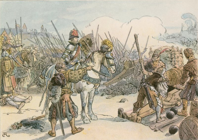 Joachim II guida la battaglia nelle guerre turche nel 1542 da Carl Rohling