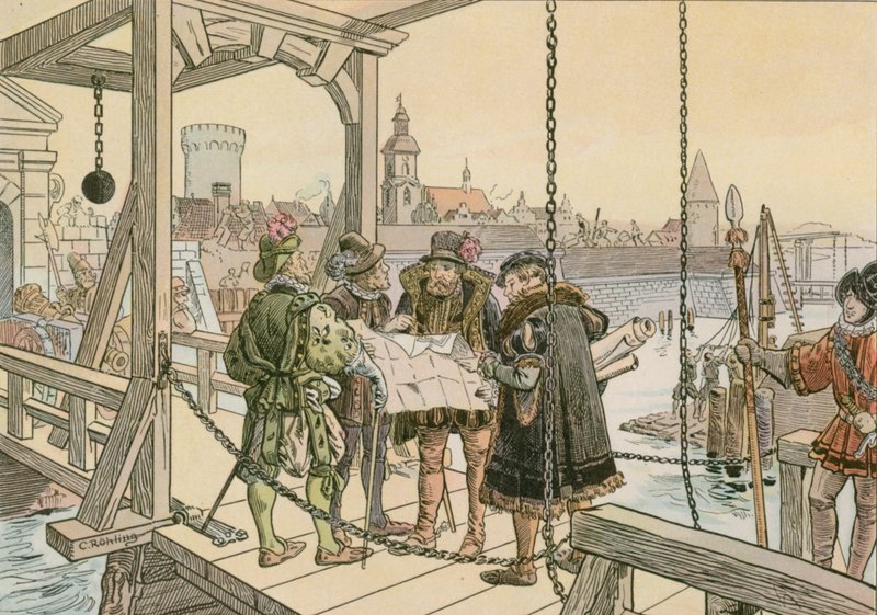 John George con i piani per la Cittadella di Spandau nel 1580 da Carl Rohling