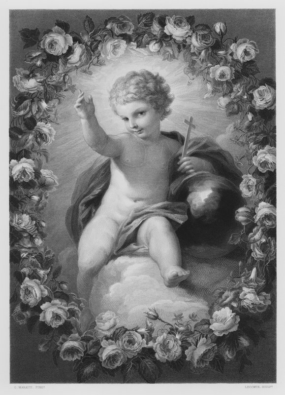 Il Cristo bambino, dal quadro nella collezione reale da Carlo (after) Maratta or Maratti