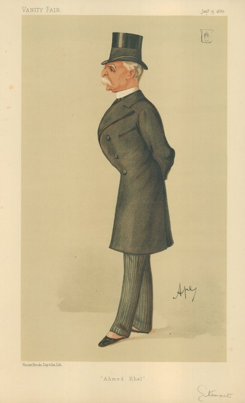 Generale Sir Donald Martin Stewart, Ahmed Khel, 15 gennaio 1887, caricatura di Vanity Fair da Carlo Pellegrini