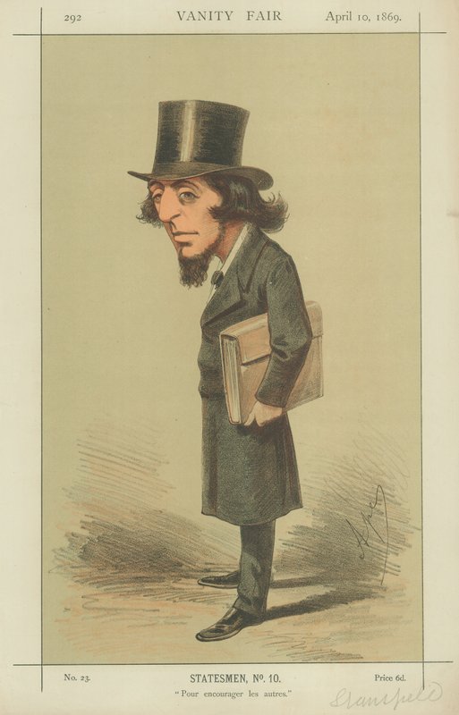 Rt Hon James Stansfeld, Pour encourager les autres, 10 aprile 1869, caricatura di Vanity Fair da Carlo Pellegrini