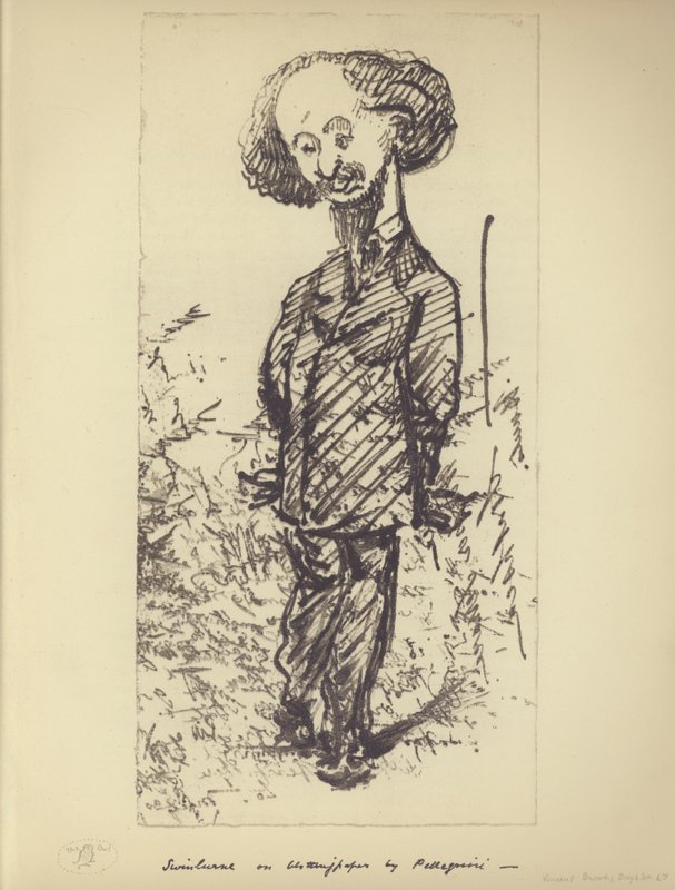 Swinburne su carta assorbente (caricatura dell