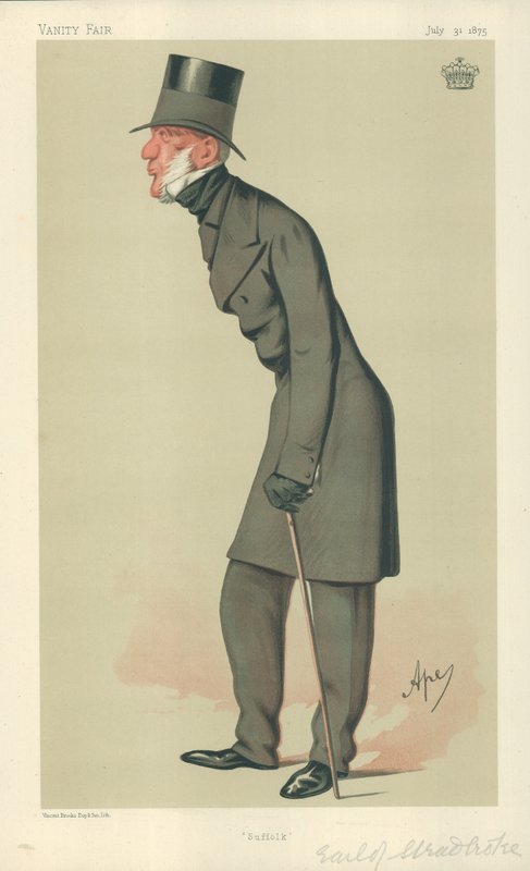 Il Conte di Stradbroke, Suffolk, 31 luglio 1875, caricatura di Vanity Fair da Carlo Pellegrini