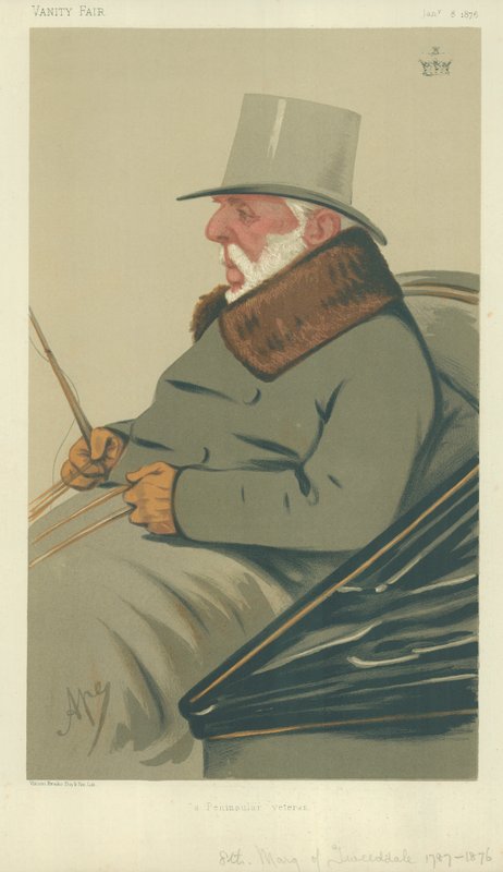 Il marchese di Tweddale, un veterano della penisola, 8 gennaio 1876, caricatura di Vanity Fair da Carlo Pellegrini