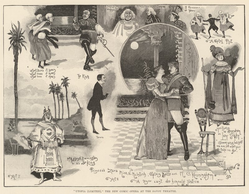 Utopia (Limited), la Nuova Opera Comica al Savoy Theatre da Cecil Charles Windsor Aldin