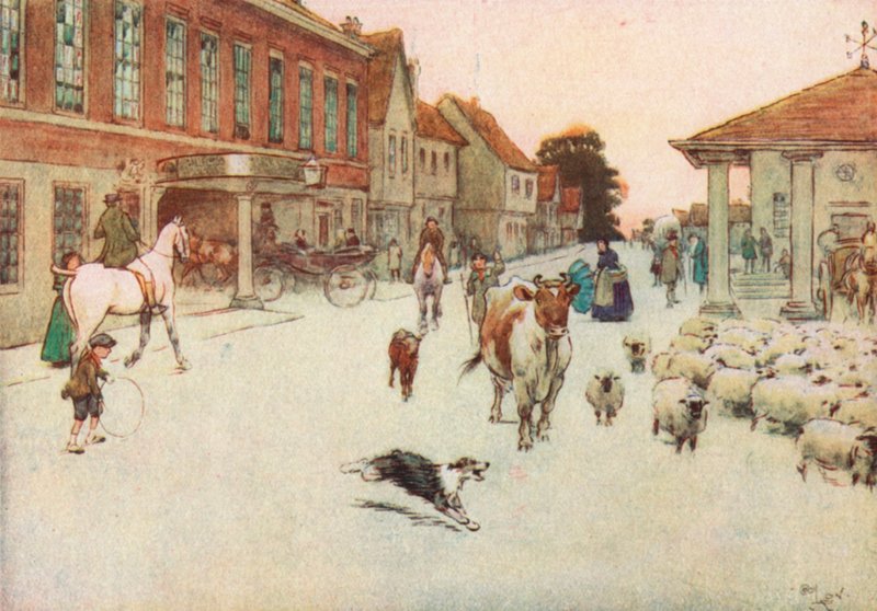 Mentre il sole tramontava... Ci fermammo al Principal Hotel nella piazza del mercato da Cecil Charles Windsor Aldin