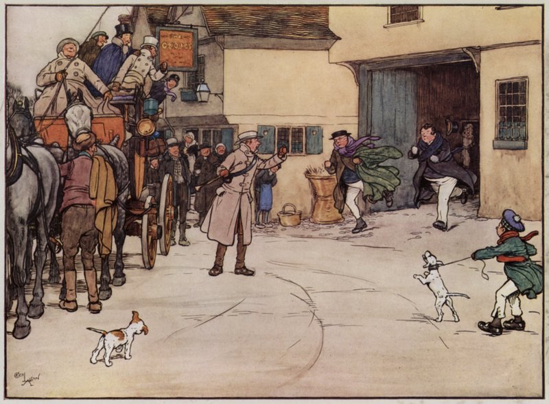 Illustrazione per The Pickwick Papers di Cecil Aldin da Cecil Charles Windsor Aldin