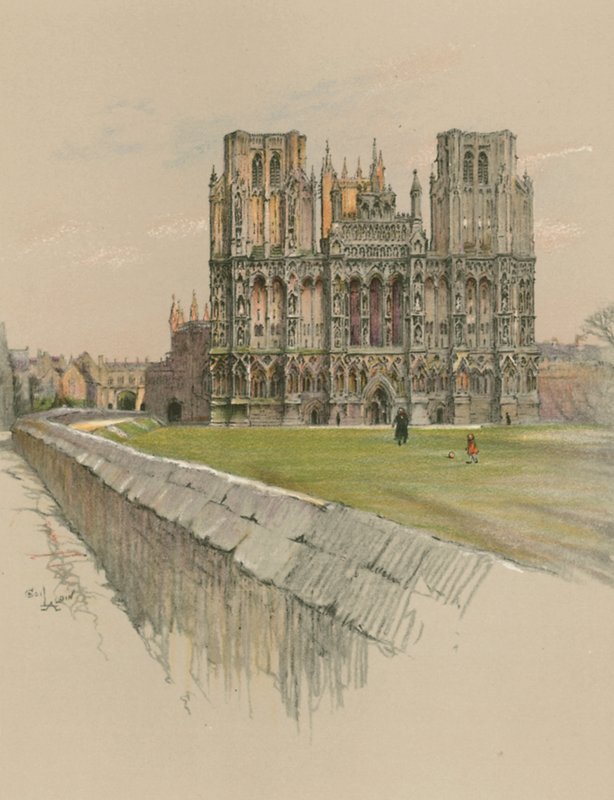Cattedrale di Wells da Cecil Charles Windsor Aldin