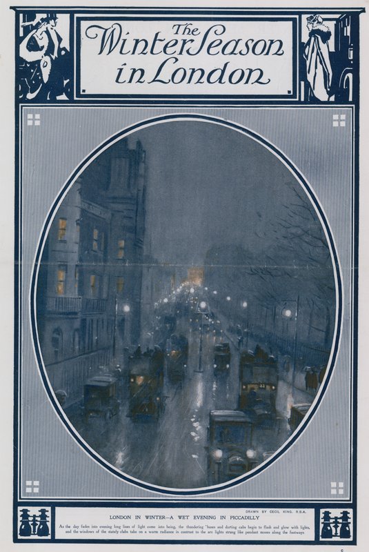 Londra in inverno - una serata piovosa a Piccadilly da Cecil King