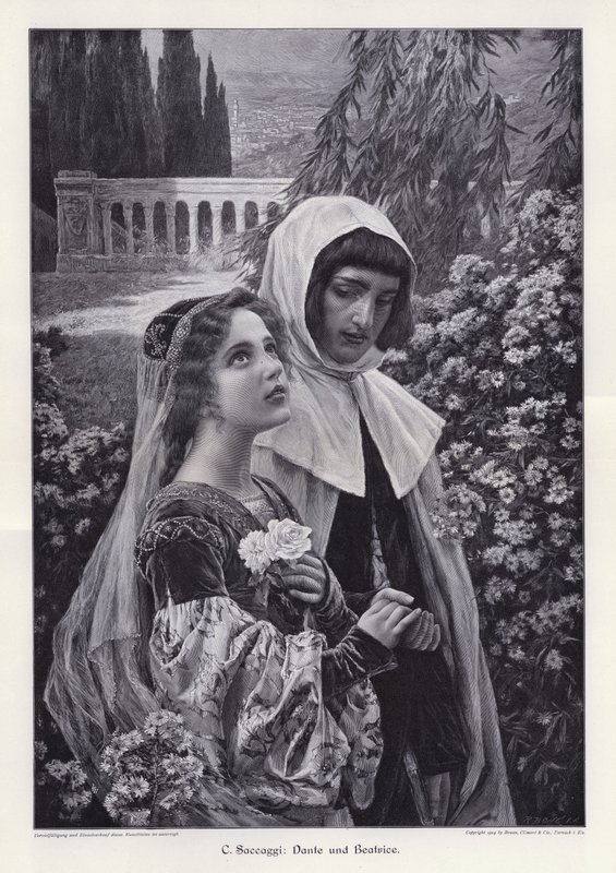 Dante e Beatrice da Cesare Saccaggi