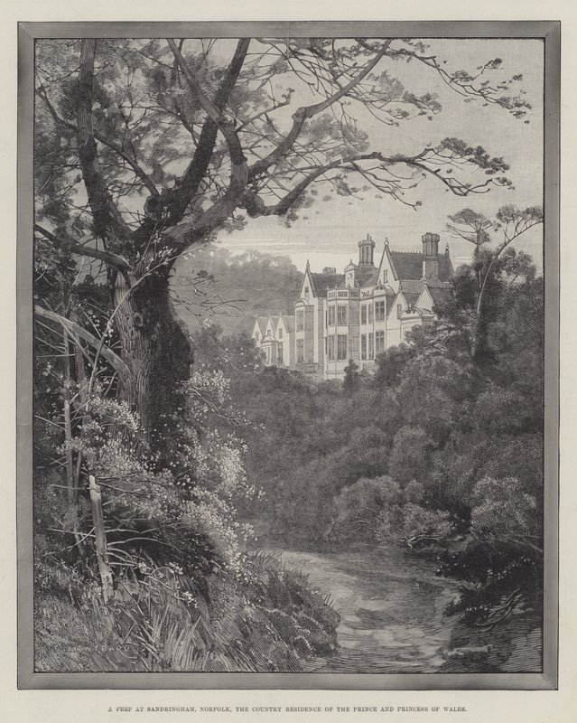 Uno sguardo a Sandringham, Norfolk, la residenza di campagna del principe e della principessa del Galles da Charles Auguste Loye