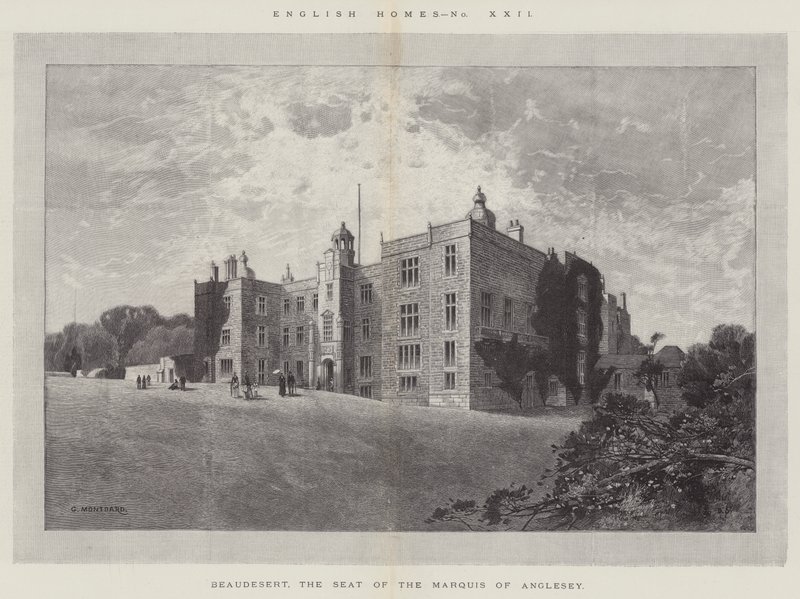Beaudesert, la sede del Marchese di Anglesey da Charles Auguste Loye