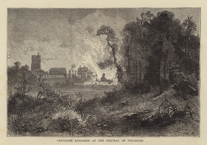 Esplosione di cartucce al Castello di Vincennes da Charles Auguste Loye