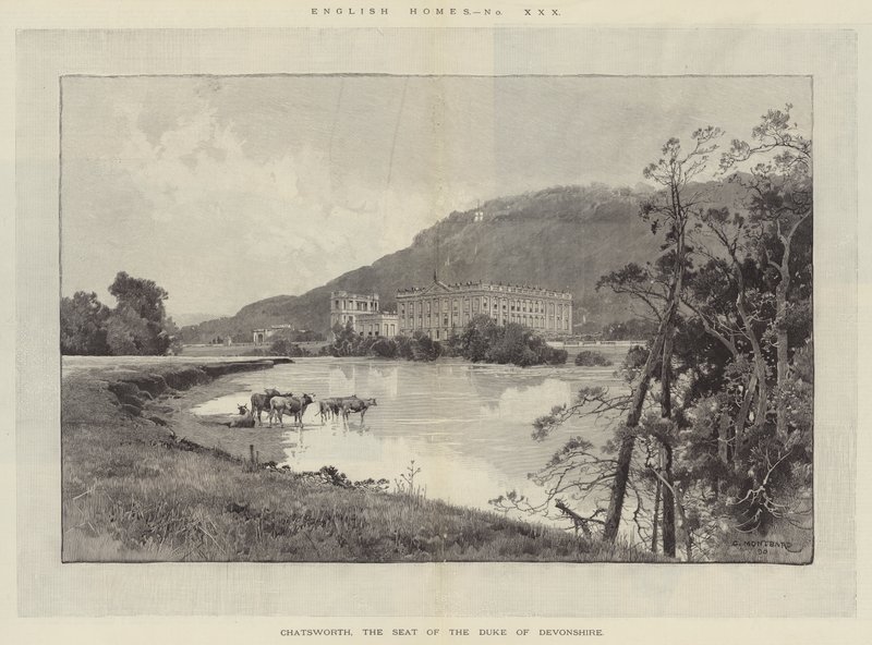 Chatsworth, la sede del Duca di Devonshire da Charles Auguste Loye