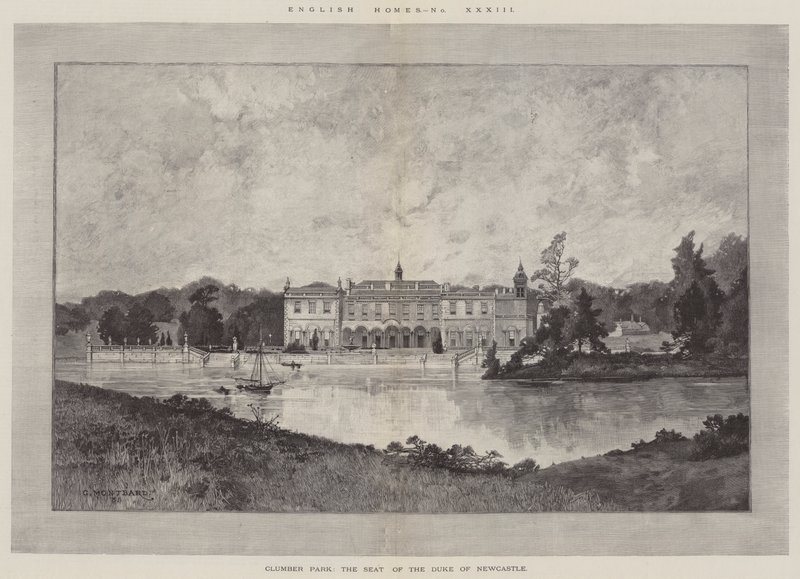 Clumber Park, la Residenza del Duca di Newcastle da Charles Auguste Loye