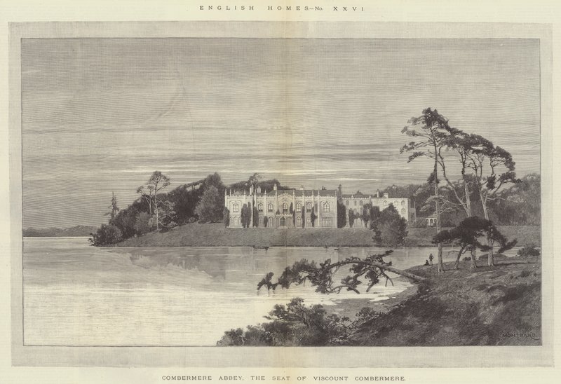 Abbazia di Combermere, la sede del visconte Combermere da Charles Auguste Loye