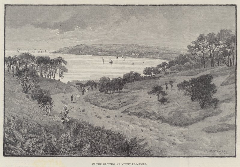 Nei giardini di Mount Edgcumbe da Charles Auguste Loye