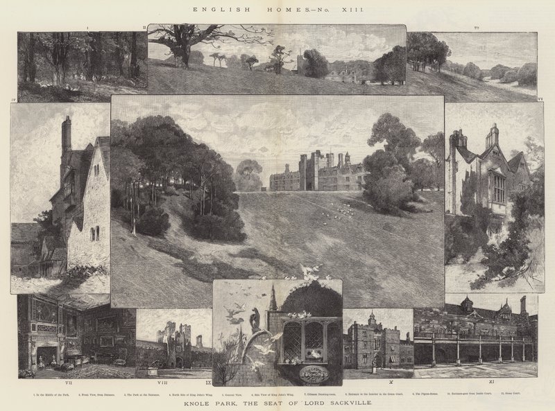 Knole Park, la sede di Lord Sackville da Charles Auguste Loye
