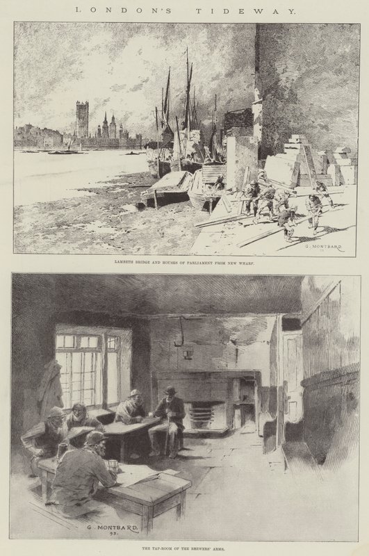 La marea di Londra da Charles Auguste Loye