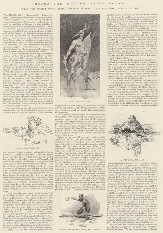 Intorno alla Mappa del Sudafrica da Charles Auguste Loye