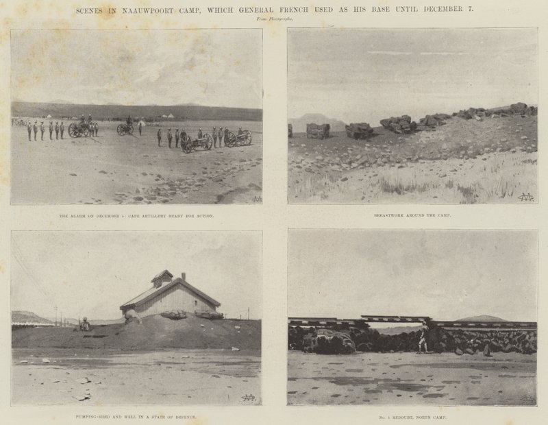 Scene nel campo di Naauwpoort, che il generale French usò come base fino al 7 dicembre da Charles Auguste Loye