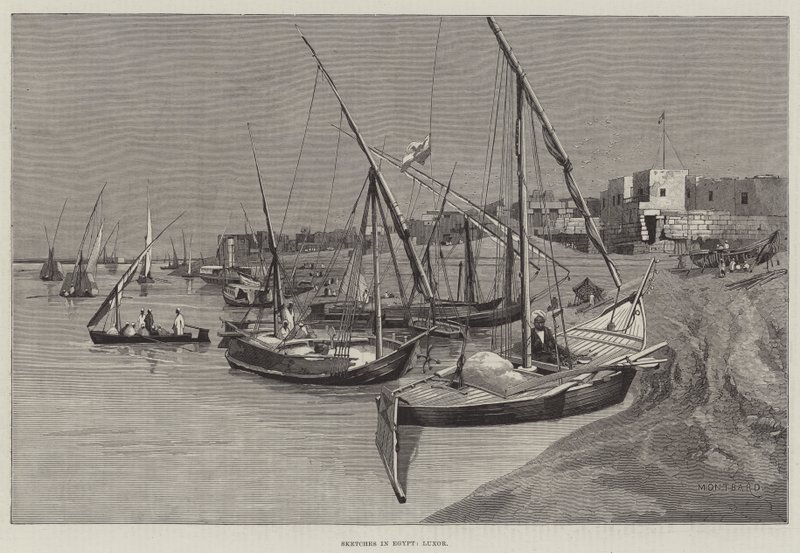 Schizzi in Egitto, Luxor da Charles Auguste Loye