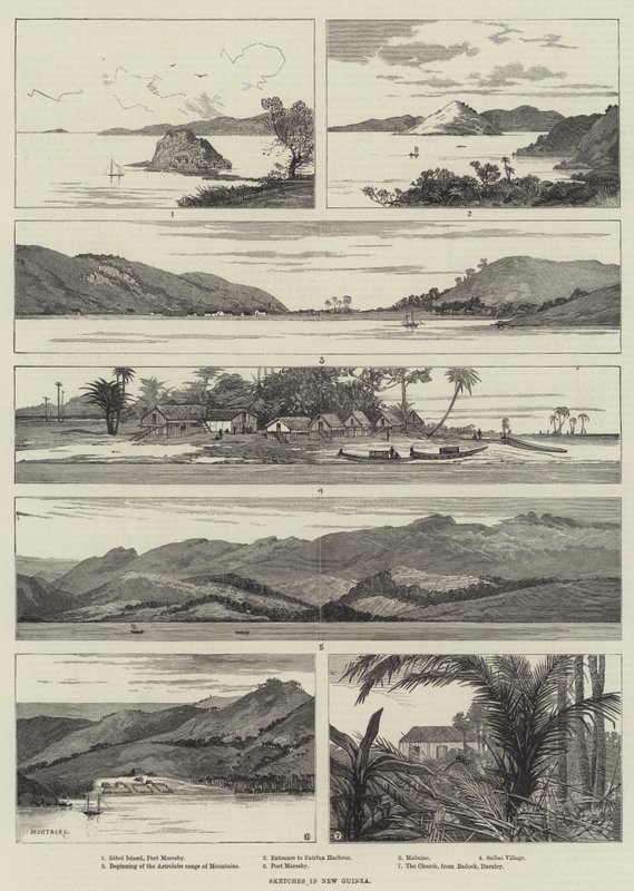 Schizzi in Nuova Guinea da Charles Auguste Loye