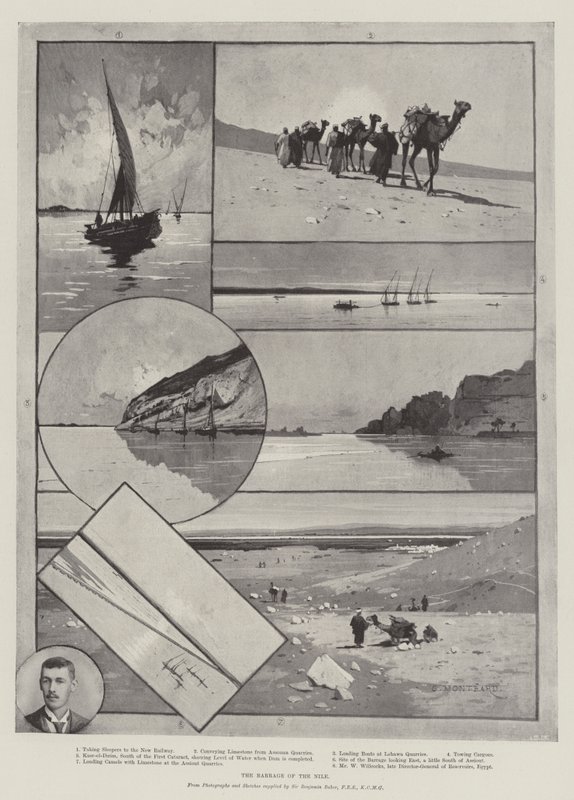La diga del Nilo da Charles Auguste Loye
