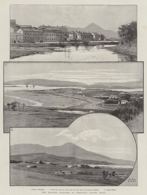 Il disastro nautico a Westport, contea di Mayo da Charles Auguste Loye