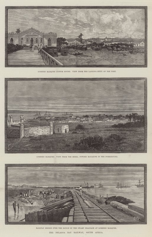 La ferrovia di Delagoa Bay, Sud Africa da Charles Auguste Loye