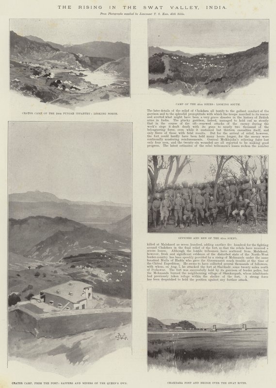La Rivolta nella Valle dello Swat, India da Charles Auguste Loye