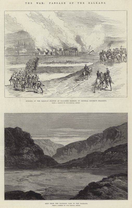 La guerra, passaggio dei Balcani da Charles Auguste Loye