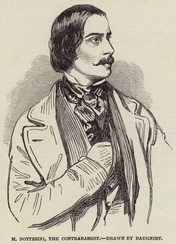 M Bottesini, il contrabbassista da Charles Baugniet