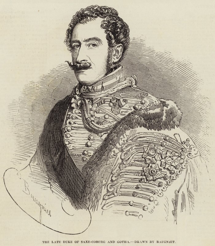 Il defunto Duca di Sassonia-Coburgo e Gotha da Charles Baugniet