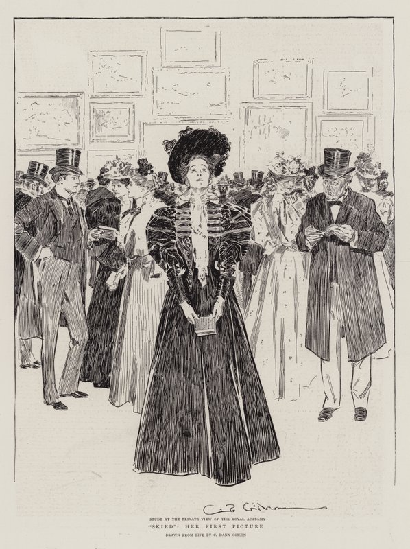 Appeso, il suo primo quadro da Charles Dana Gibson