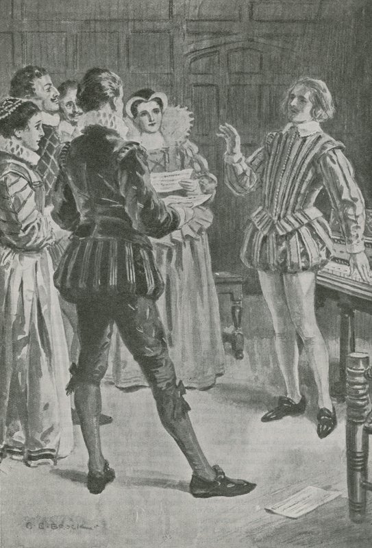 William Byrd ascolta il suo madrigale da Charles Edmund Brock