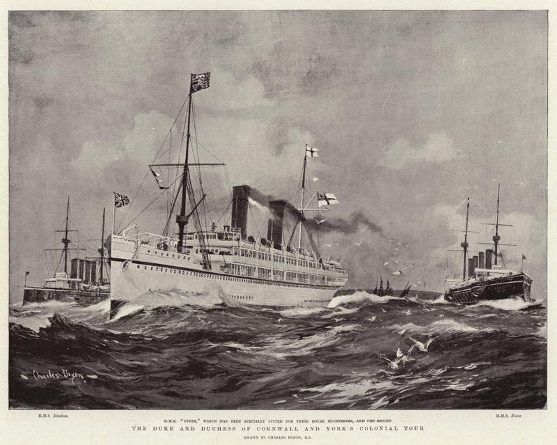 Il tour coloniale del Duca e della Duchessa di Cornovaglia e York da Charles Edward Dixon