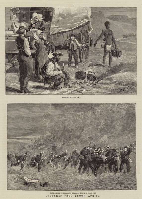 Schizzi dal Sud Africa da Charles Edwin Fripp