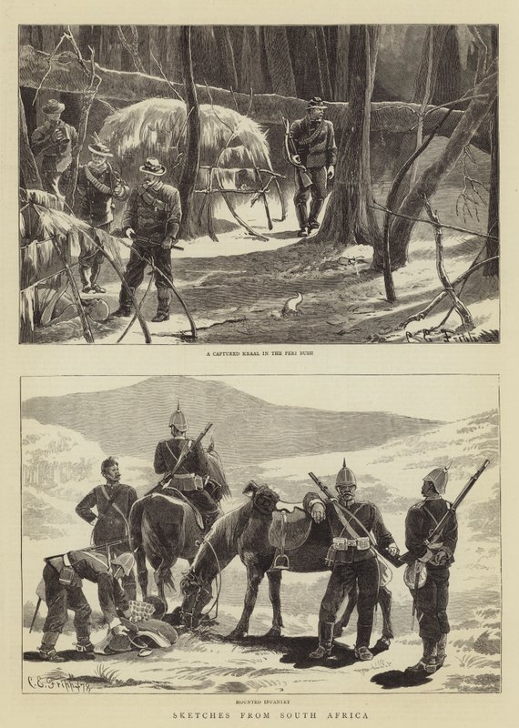 Schizzi dal Sud Africa da Charles Edwin Fripp