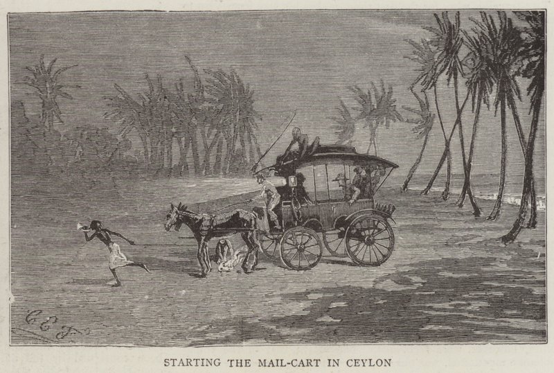 Partenza del carretto postale a Ceylon da Charles Edwin Fripp