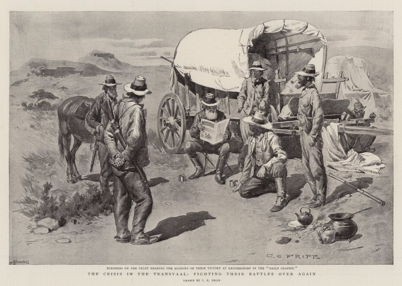 La crisi nel Transvaal, combattendo di nuovo le loro battaglie da Charles Edwin Fripp