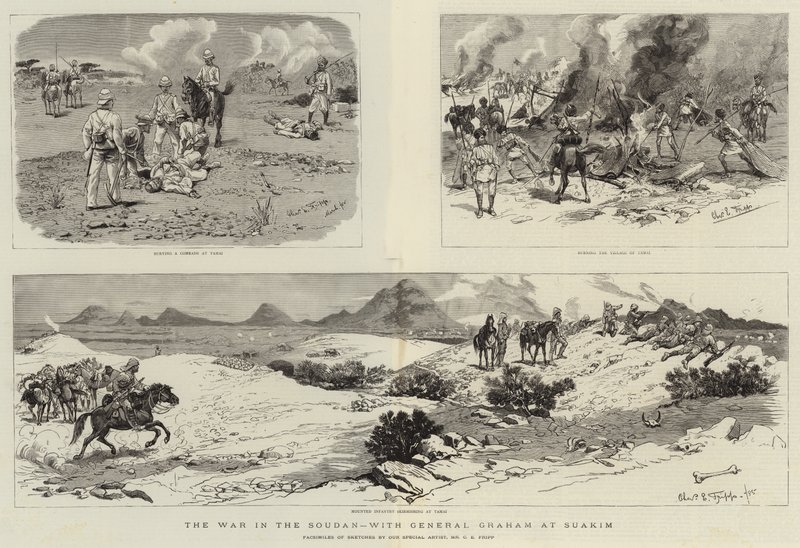 La guerra nel Sudan, con il generale Graham a Suakim da Charles Edwin Fripp