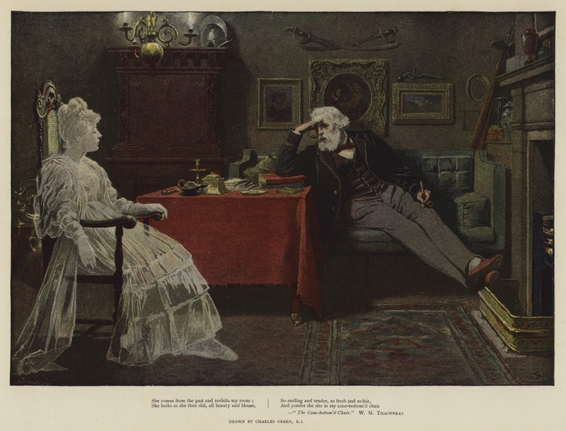 La sedia con il fondo di canna da Charles Green