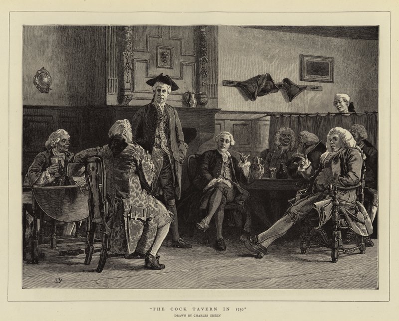 La Taverna del Gallo nel 1750 da Charles Green