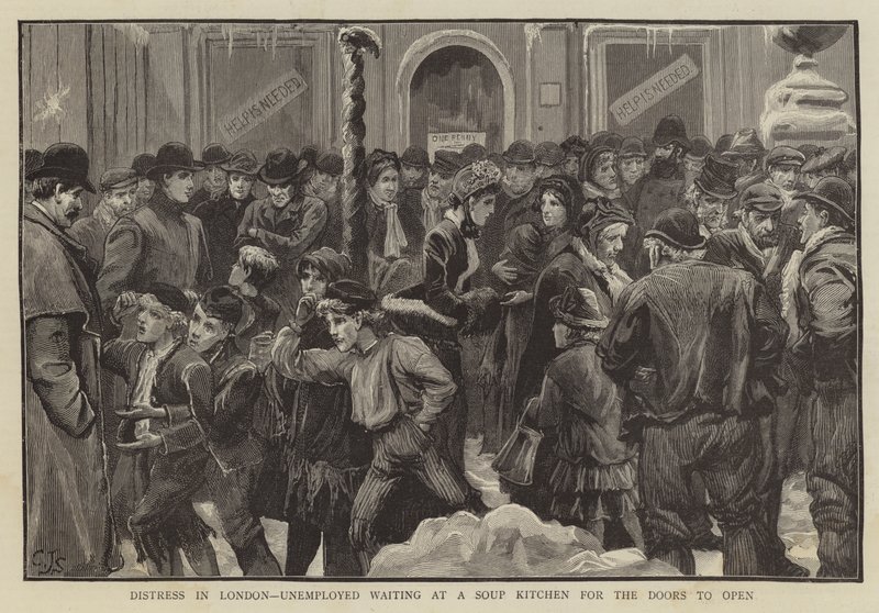 Disperazione a Londra, disoccupati in attesa all