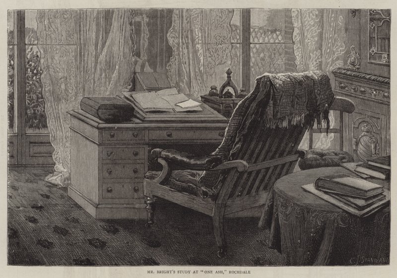 Lo studio del signor Bright a One Ash, Rochdale da Charles J. Staniland