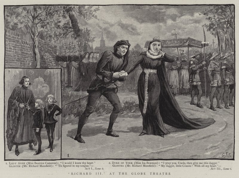 Riccardo III, al Globe Theatre da Charles J. Staniland