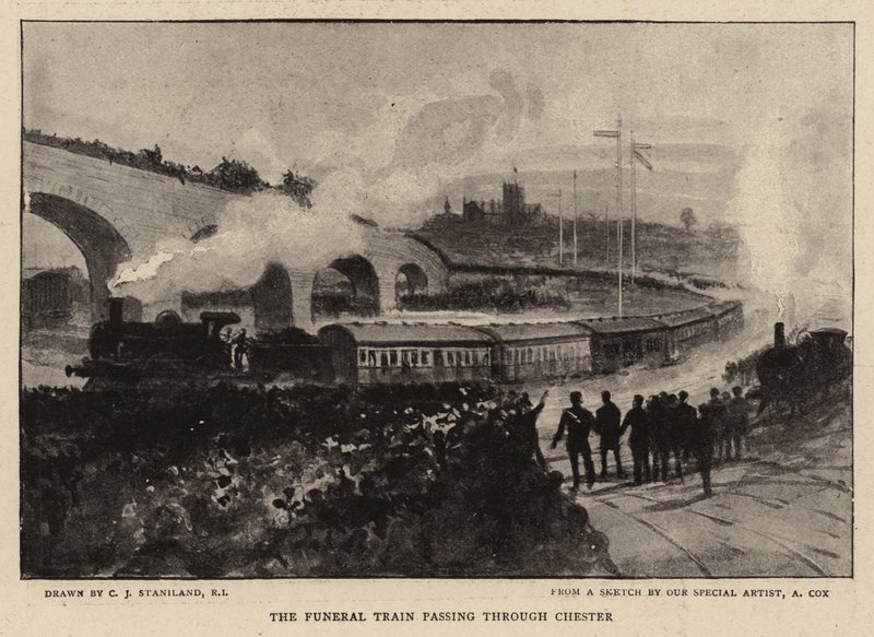 Il treno funebre che passa attraverso Chester da Charles J. Staniland